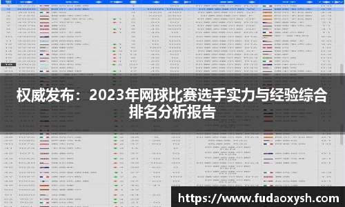 权威发布：2023年网球比赛选手实力与经验综合排名分析报告
